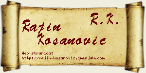 Rajin Kosanović vizit kartica